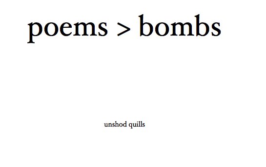 poems bombs uq