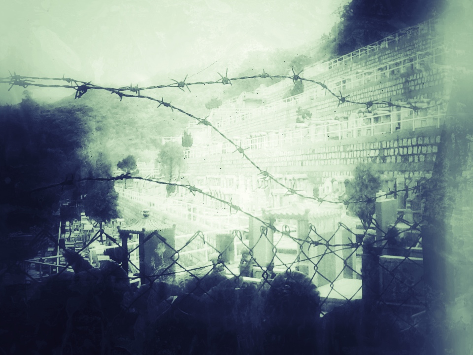 The cemetery built into the mountains is as crowded as the rest of Hong Kong.